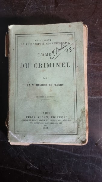Maurice de Fleury - L&#039;Ame du Criminel