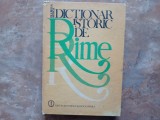 Dictionar Istoric De Rime - Olimpia Berca, 1983