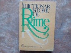 Dictionar Istoric De Rime - Olimpia Berca, 1983
