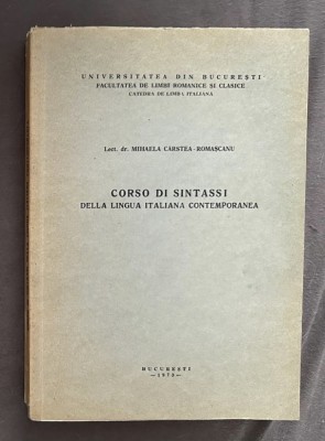 Mihaela Carstea Romascanu - Corso di sintassi della lingua italiana contemporanea foto