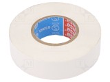 Bandă Electroizolantă Albă 19mm x 25m