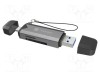 Cititor card memorie USB A și USB C OTG 3.1 NATEC 5Gbps negru-argintiu