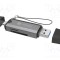 Cititor card memorie USB A și USB C OTG 3.1 NATEC 5Gbps negru-argintiu