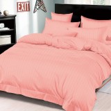 Cumpara ieftin Lenjerie Damasc cu elastic 180x200 Premium Coral (Finet)