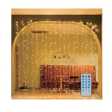 Perdea de petrecere cu 200 de becuri LED, cu functie ritm muzical si telecomanda