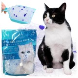 Cumpara ieftin Asternut igienic pentru pisici 1,4 kg, silicat absorbant cu granule albastre