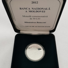 MOLDOVA - 50 Lei 2012 - Manastirea Butuceni - Argint Proof in cutie + certificat