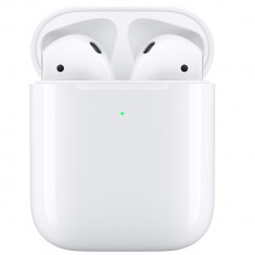 Casti Apple Airpods 2 True Wireless Bluetooth cu Carcasa Incarcare Wireless Alb foto