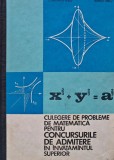 Culegere de probleme de matematica pentru concursurile de admitere in invatamantul superior - 1970 - Constantin Perju (BD31), Didactica si Pedagogica