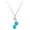 Colier Cherry cu pandantiv din jad verde acvatic