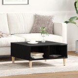 Masă de cafea vidaXL Negru Stejar 60x60x30 cm Tehnologie din Lemn