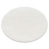 Covor BUENOS cerc 7001 shaggy uni, o singură culoare alb, cerc 150 cm