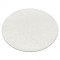 Covor BUENOS cerc 7001 shaggy uni, o singură culoare alb, cerc 150 cm