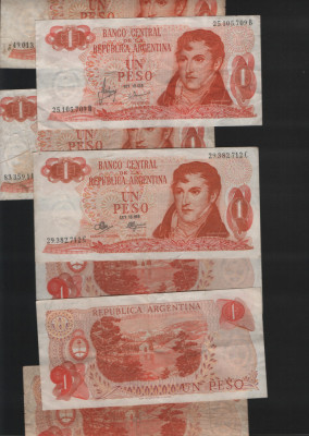 Argentina 1 peso 1970(74) F-VF-XF pret pe bucata foto