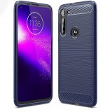 Husa TPU OEM Carbon pentru Motorola Moto G8 Power, Bleumarin