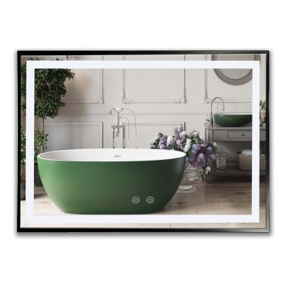 Oglinda cu led, 80X60 cm, functie dezaburire si lumina cu senzor tactil foto