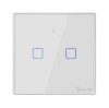 Intrerupator Sonoff dublu aplicat touch tip telecomanda cu doua canale radio T2EU2C-RF