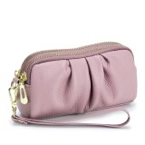 Cumpara ieftin Portofel tip geanta, Rain PT1334, piele naturala, Mov