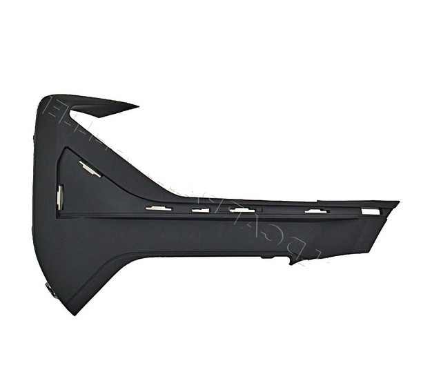 Grila bara protectie, spoiler Bmw X1 (F48), 2019-09.2022, montare fata, dreapta, negru/negru, textura; cu locas ornamente, RapidAuto