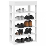 VidaXL Pantofar, alb, 60x30x98 cm, lemn prelucrat