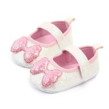 Pantofiori sclipitori cu fundite roz (Marime Disponibila: 6-9 luni (Marimea 19