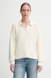 Levi&#039;s pulover SATELLITE POLO SWEATER femei, culoarea alb, 0012N
