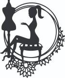 Cumpara ieftin Sticker decorativ, Fashionista , Negru, 71 cm, 4963ST, Oem