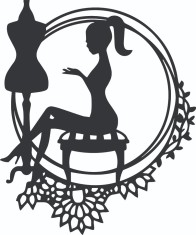 Sticker decorativ, Fashionista , Negru, 71 cm, 4963ST foto