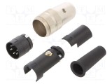 Conector M16 mufă tată lipire pe cablu PIN 5 6A 150V BINDER