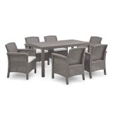 Venus IV Set Set de mobilier de grădină cu 6 locuri cappuccino