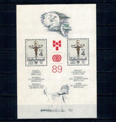 Cehoslovacia 1989 - Ilustrații din carti de copii, colita neuzata foto