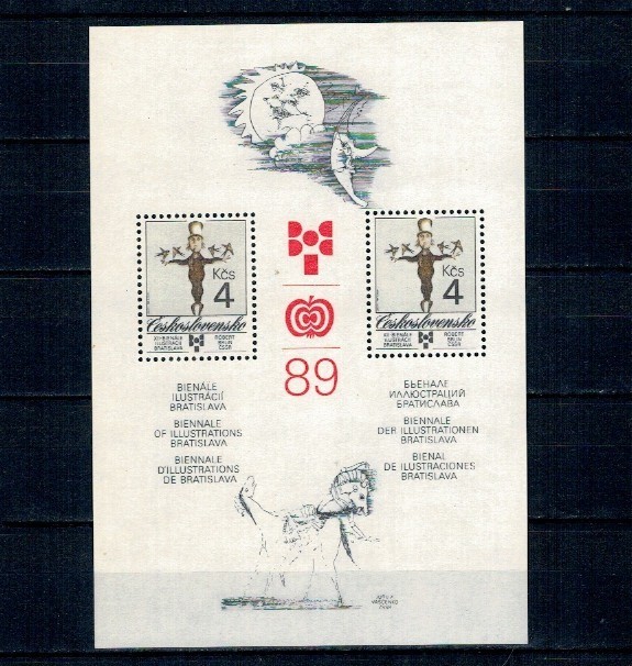 Cehoslovacia 1989 - Ilustrații din carti de copii, colita neuzata