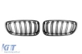 Raciri cu nervuri duble crom/negru potrivite pentru BMW Seria 3 GT F34 2013-2016 Performance AutoTuning
