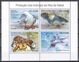 Sao Tome si Principe 2011 - Protecția animalelor de pe Insula Crăciunului, Bloc, Cota 12 EURO, MNH