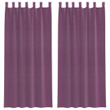 Cumpara ieftin Perdele Voile cu Bucle 2 buc Violet 140x245 cm