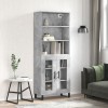 VidaXL Dulap &icirc;nalt, gri beton, 69,5x34x180, lemn compozit 3189345