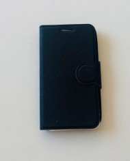 Husa Flip Fashion Case Vodafone Smart 4 Mini Negru + Folie Protectie Cadou