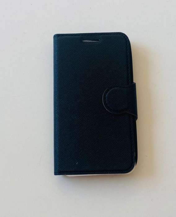 Husa Flip Fashion Case Vodafone Smart 4 Mini Negru + Folie Protectie Cadou