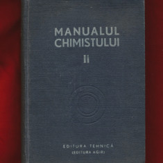 "Manualul chimistului", volumul II Coordonator Ing. Carol Lackner