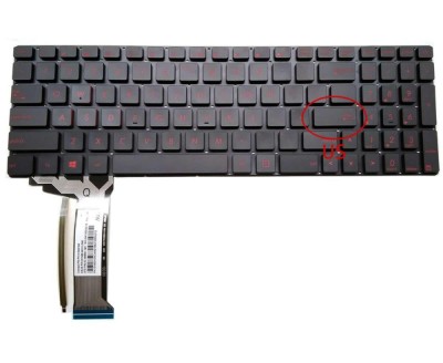 Tastatura Asus Neagra 90NB06R2 R30320 iluminata layout US fara rama enter mic, G551 iluminata layout US fara foto