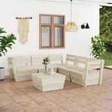 Cumpara ieftin Set mobilier pentru grădină, 6 piese, lemn de molid tratat