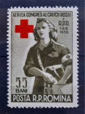 Timbre 1956 Crucea Rosie, MNH foto