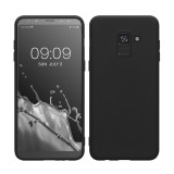 Husa pentru Samsung Galaxy A8 (2018), Silicon, Negru, 43802.47, Carcasa, Kwmobile