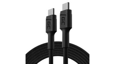 Green Cell GC PowerStream USB-C - USB-C 200cm Power Delivery (60W) 480 Mbps QC 3.0 Cablu de date și &amp;icirc;ncărcare QC 3.0 foto
