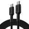 Green Cell GC PowerStream USB-C - USB-C 200cm Power Delivery (60W) 480 Mbps QC 3.0 Cablu de date și &icirc;ncărcare QC 3.0
