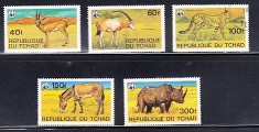 A12 S5 9 - Timbre foarte vechi - Tchad - animale salbatice