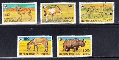A12 S5 9 - Timbre foarte vechi - Tchad - animale salbatice foto