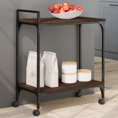 vidaXL Cărucior de bucătărie, stejar maro60,5x31x72,5cm lemn prelucrat