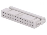 Mufă IDC mamă 26 pini aurit 1,27mm fără presare