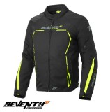 Geaca (jacheta) barbati pentru scuter - motocicleta Racing Seventy vara/iarna model SD-JR65 culoare: negru/galben fluor Negru/galben fluor S
